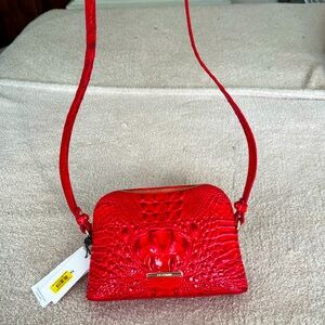 Red Crocodile Embossed Women's Bag